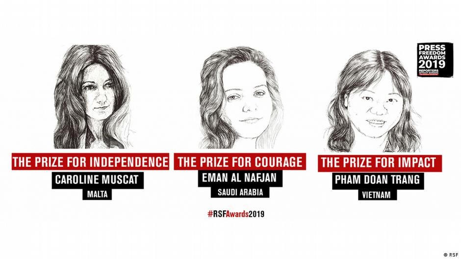 LIV's Trinh Huu Long and Pham Doan Trang in DW: Reporters Without Borders honors journalists who fear for their lives